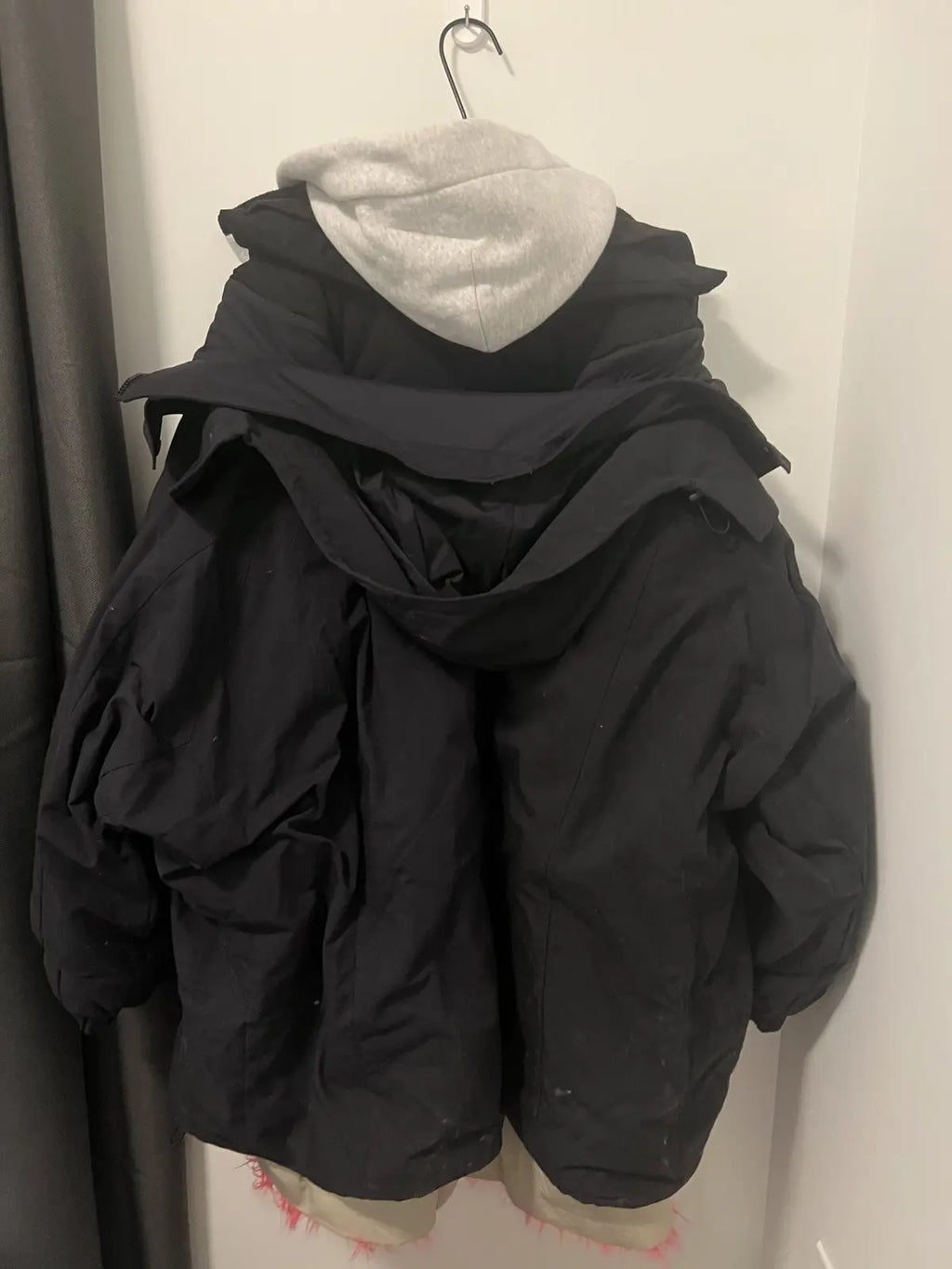 Balenciaga 18FW Pink Fur 7 Layer Parka Sample