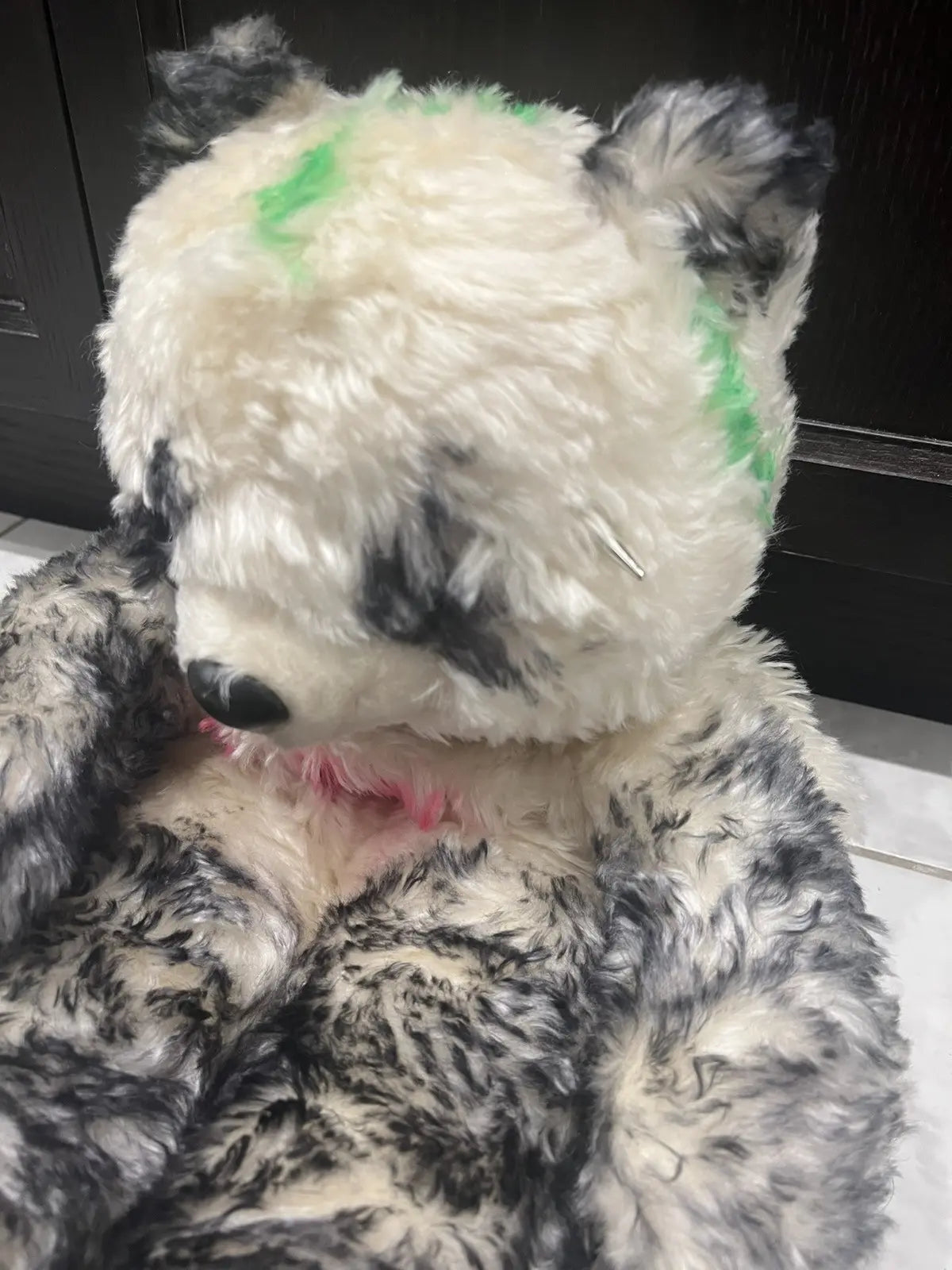Vetements 19FW White Mohair Anarchy Bear Backpack