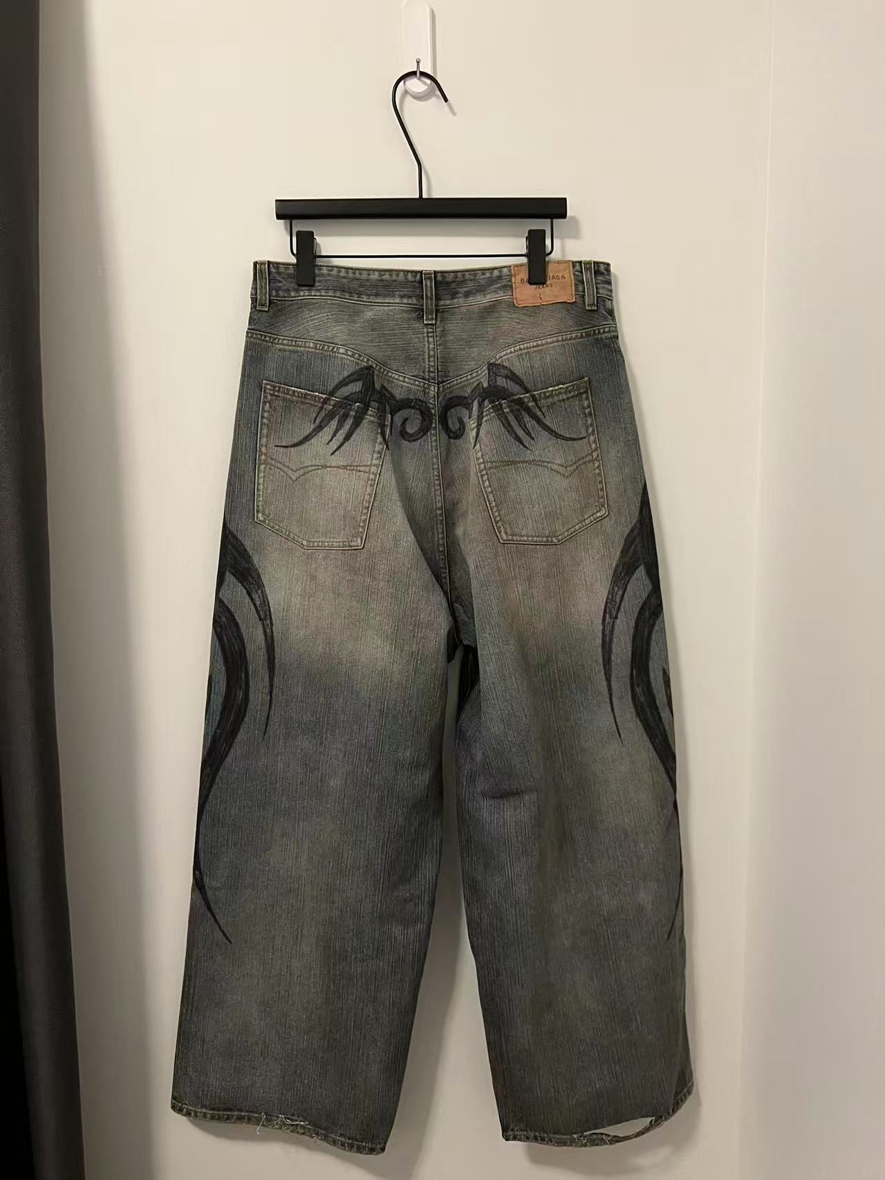Balenciaga 24FW Y2K Stretched Knee Baggy Pants