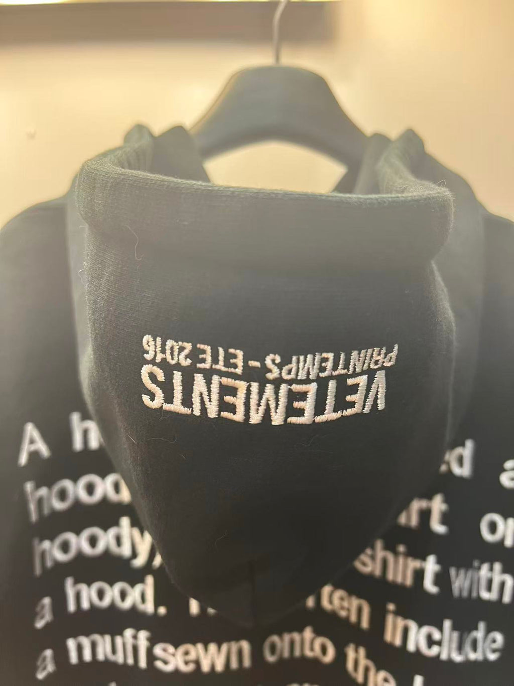 Vetements 16AW OG Definition Hoodie