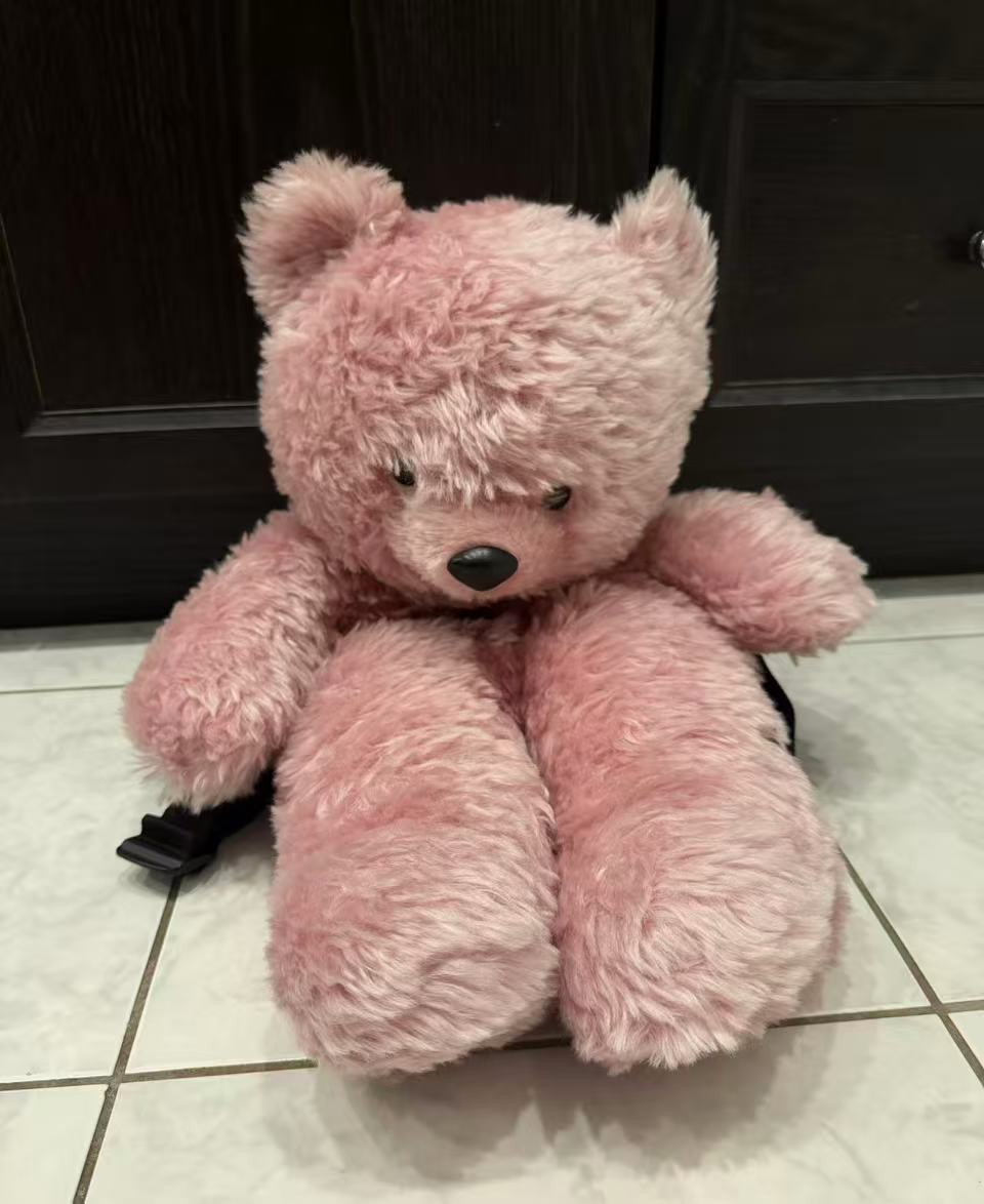 Vetements 19FW Pink Mohair Anarchy Backpack