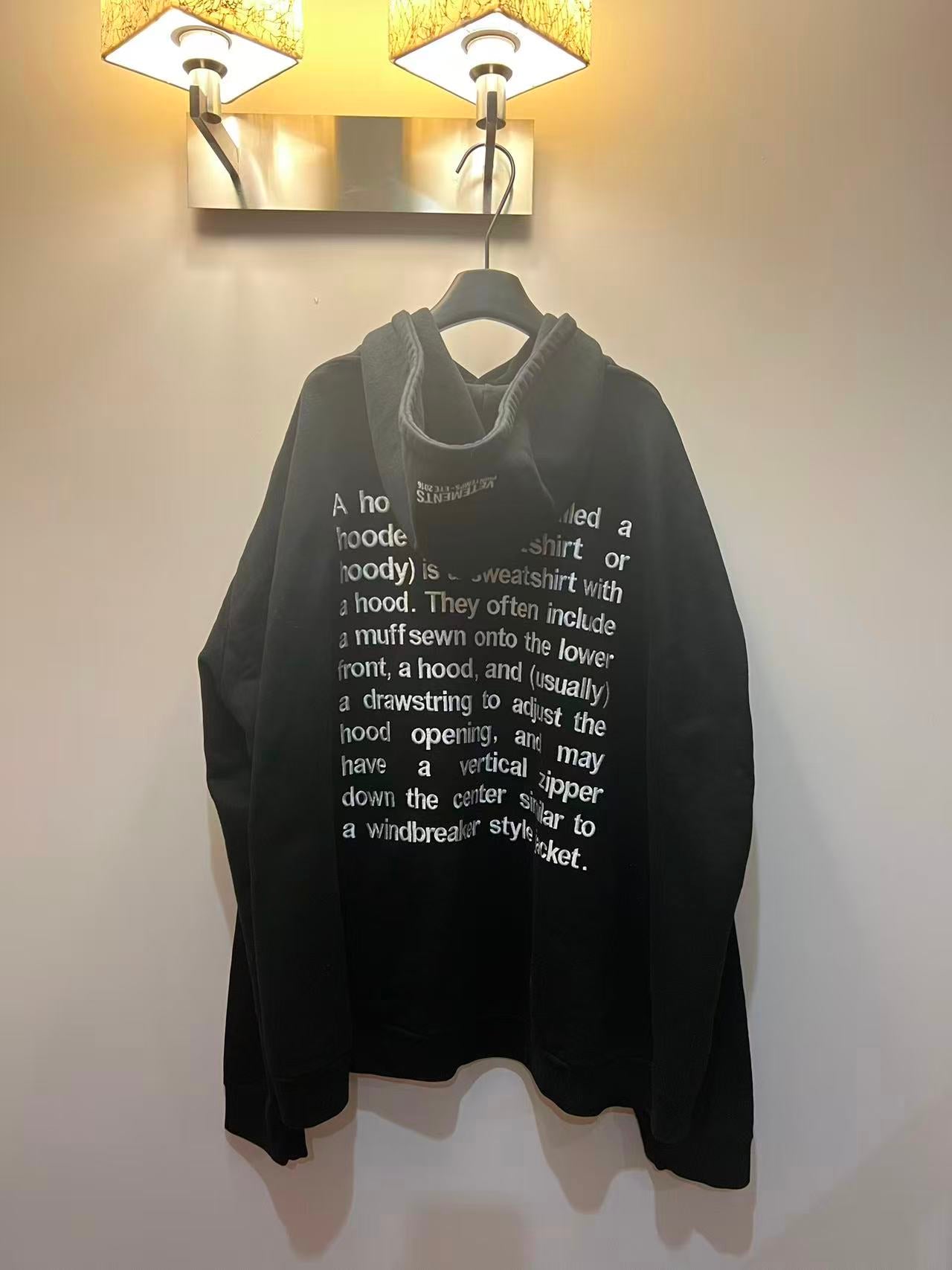 Vetements 16AW OG Definition Hoodie