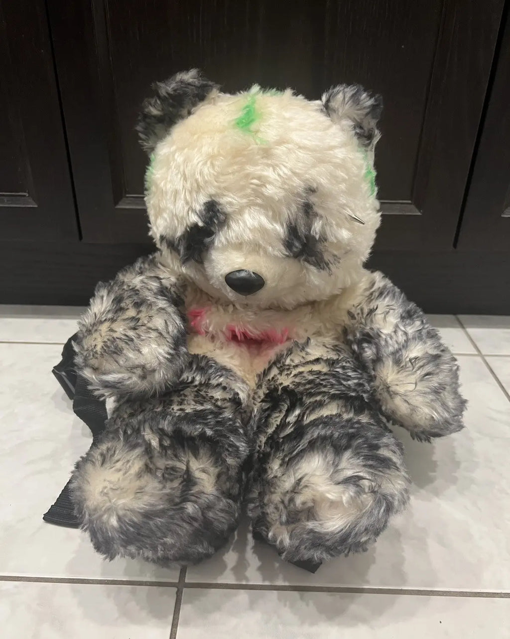 Vetements 19FW White Mohair Anarchy Bear Backpack