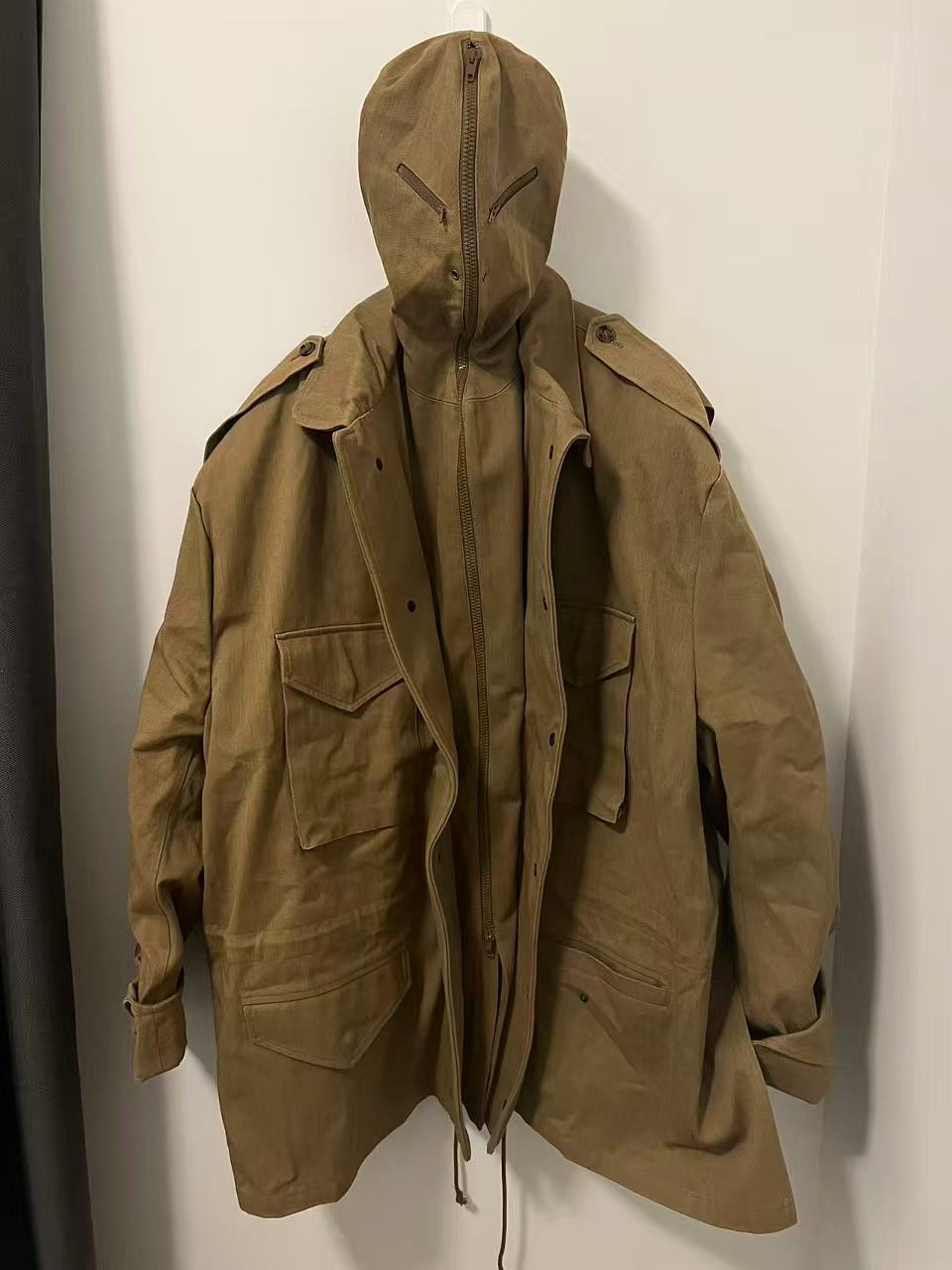 Vetements 19SS Kaki Gimp Suit Mask Parka
