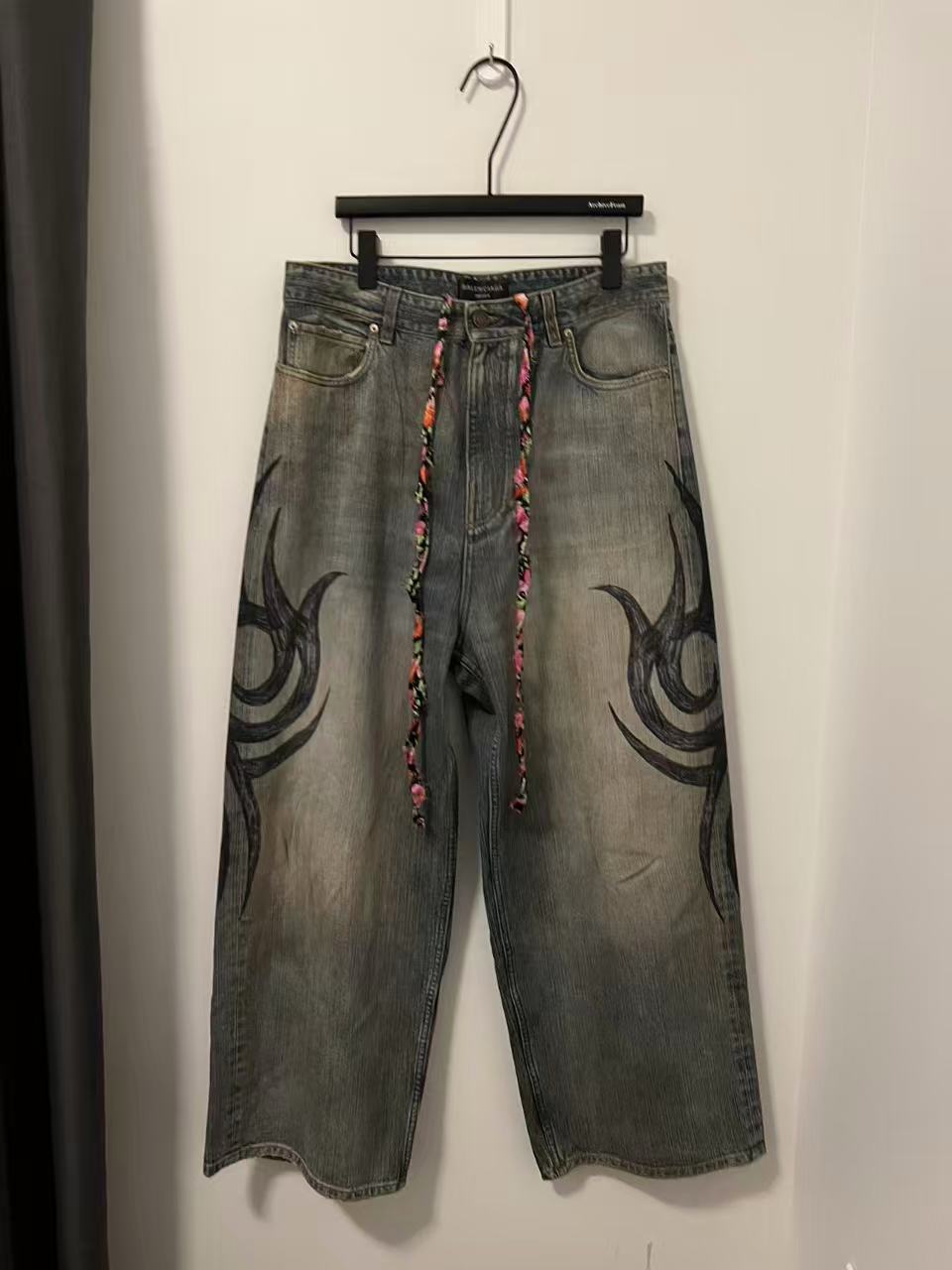 Balenciaga 24FW Y2K Stretched Knee Baggy Pants