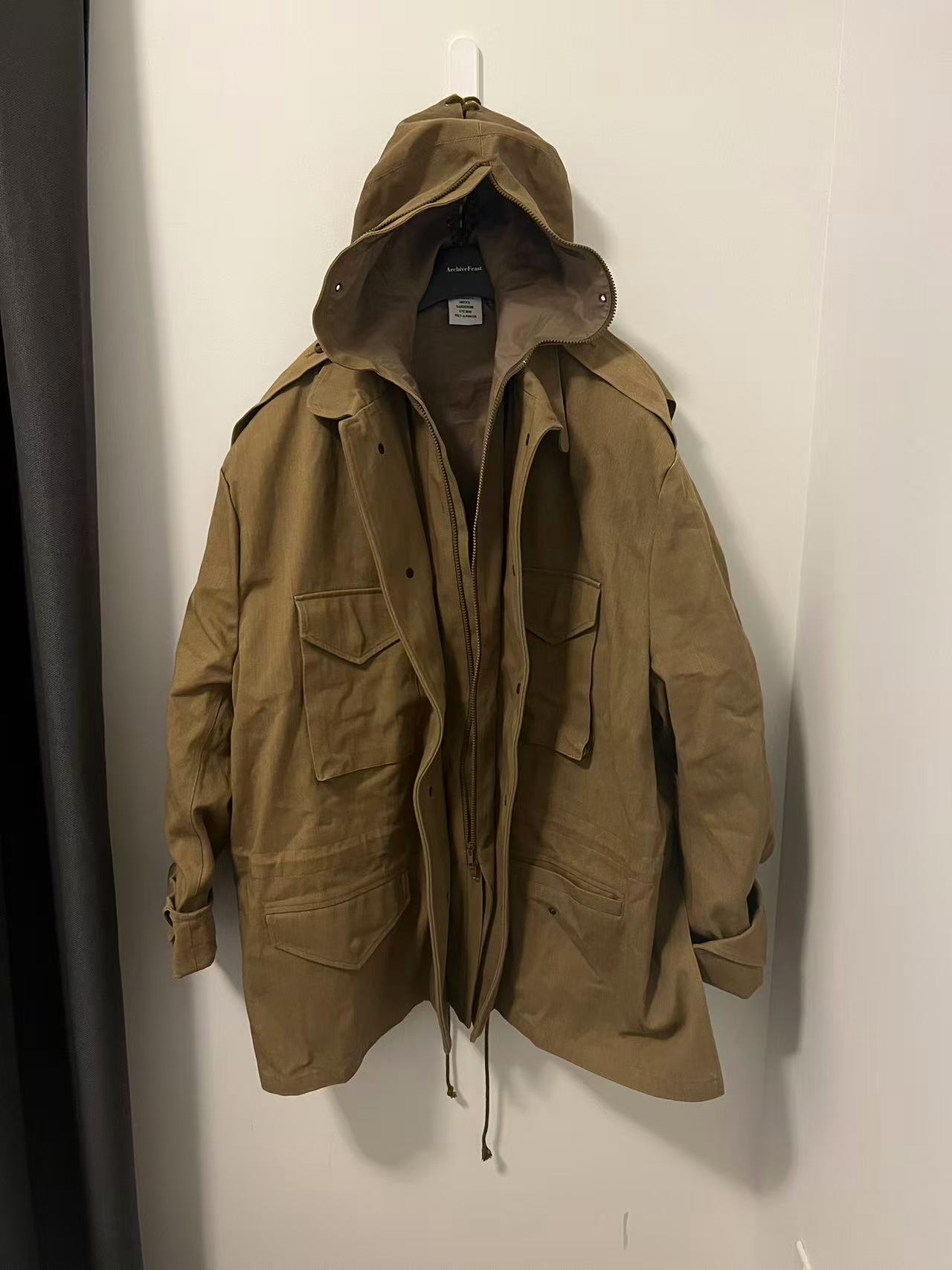 Vetements 19SS Kaki Gimp Suit Mask Parka