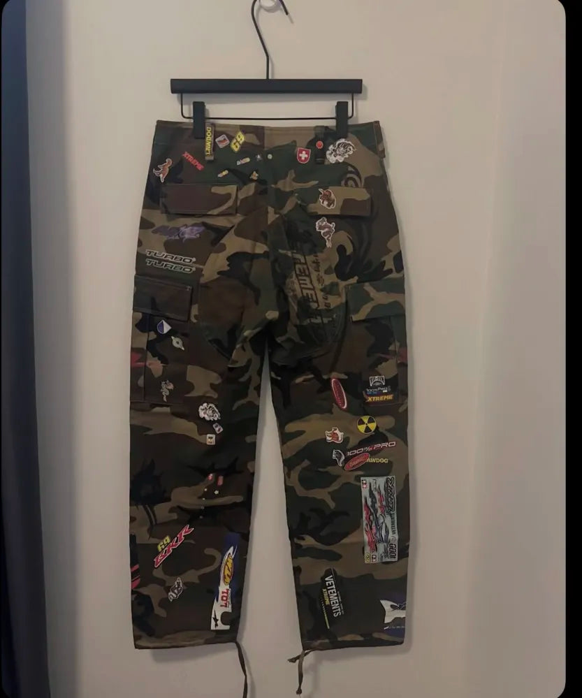 Vetements 18FW Camoflage Sticker Cargo